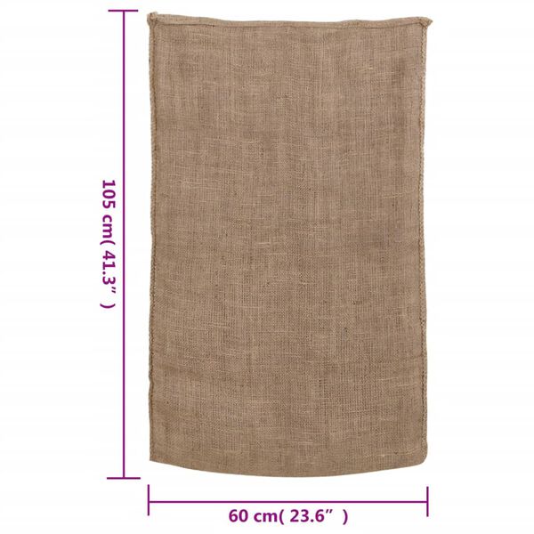vidaXL Jutezakken 5 stuks 220 g/m² 60x105 cm 100% jute