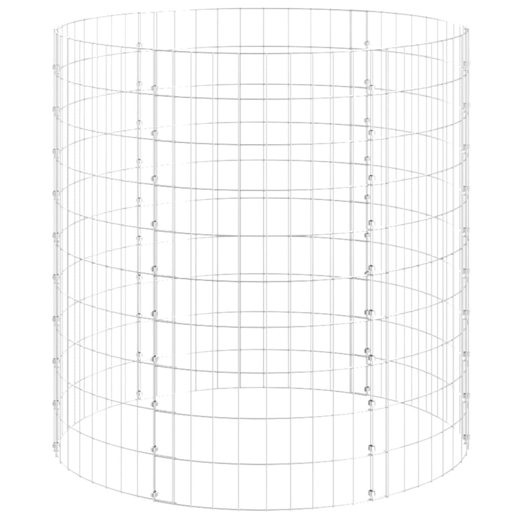 vidaXL Gabion paal rond Ø100x100 cm gegalvaniseerd staal