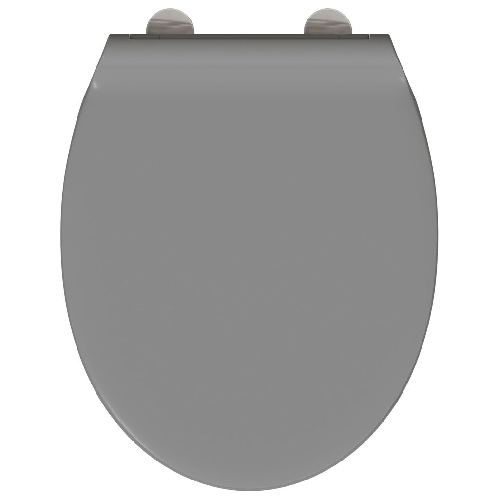 vidaXL Snelle Bevestiging Toiletzitting met Zachte Sluiting Duroplast Grijs