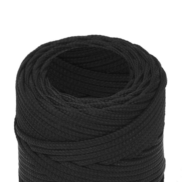 vidaXL Boottouw 2 mm 25 m polypropeen zwart