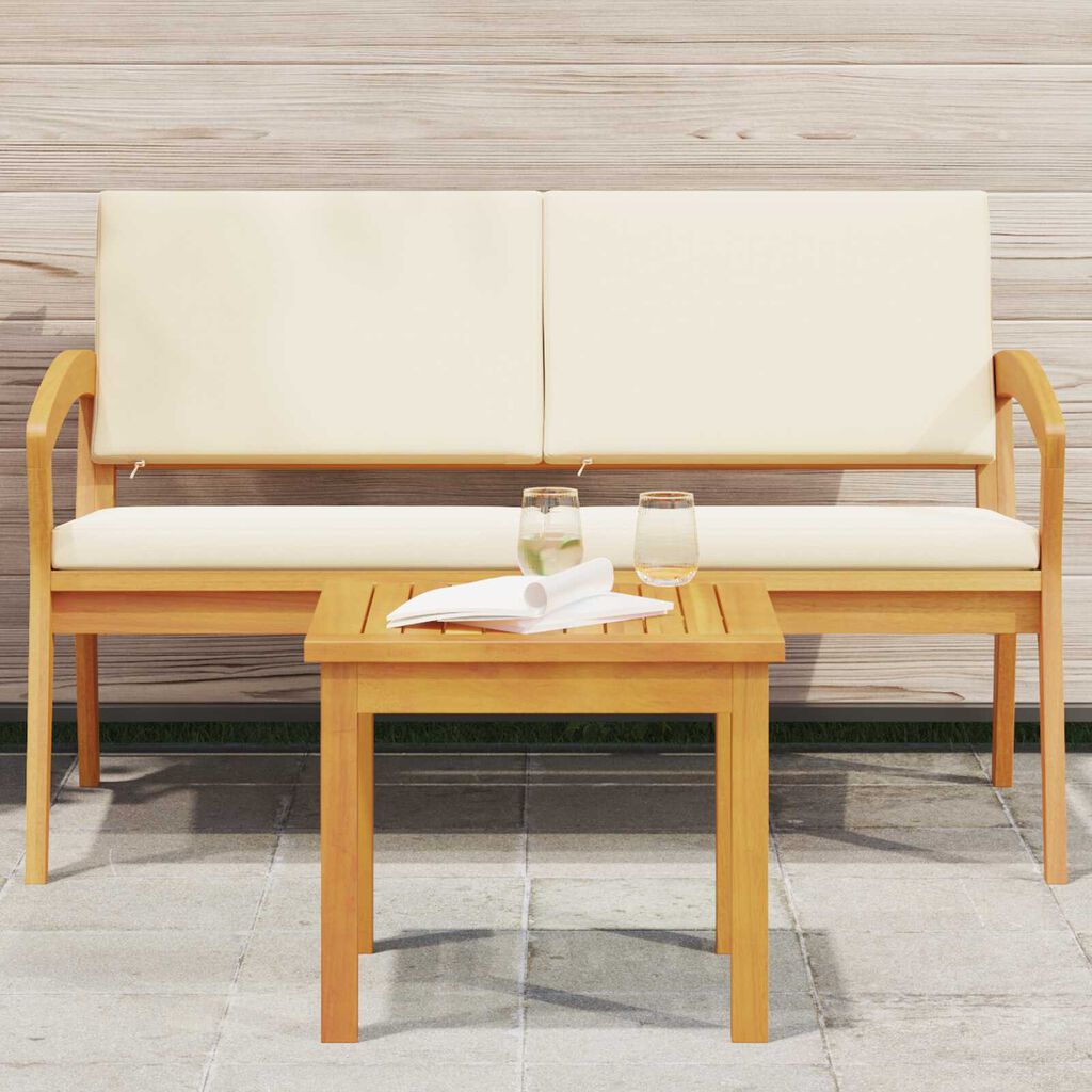 vidaXL Bijzettafel 45x45x38 cm massief acaciahout
