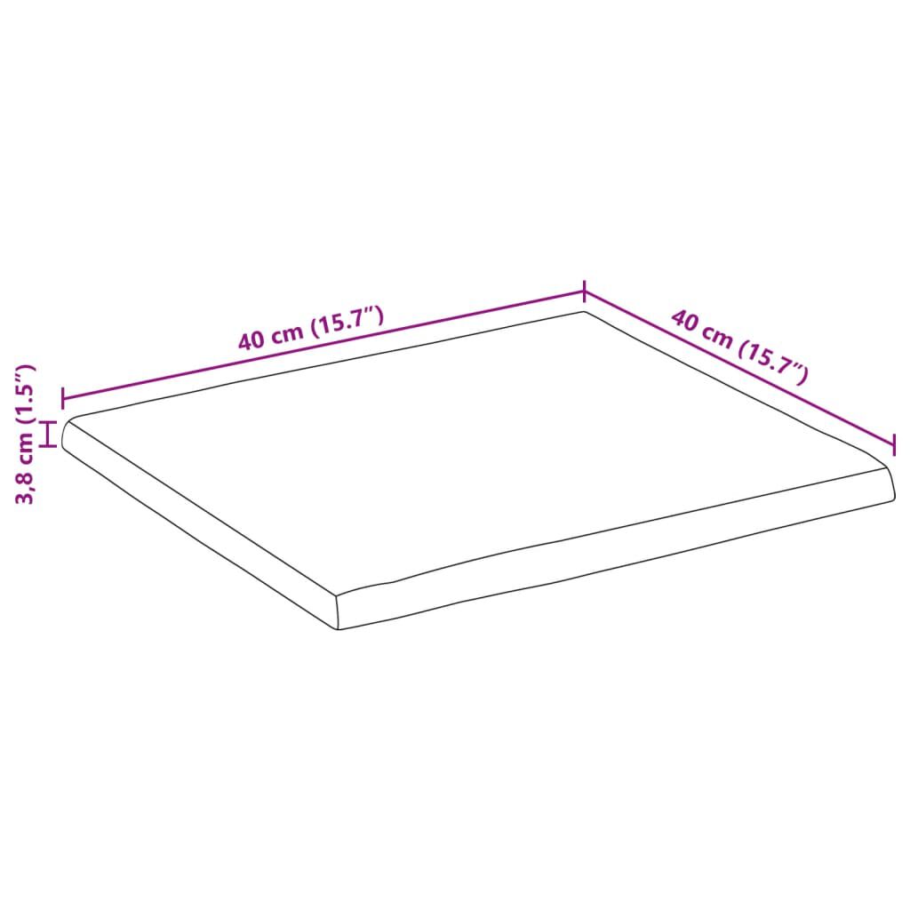 vidaXL Tafelblad met natuurlijke rand 40x40x3,8 cm massief mangohout