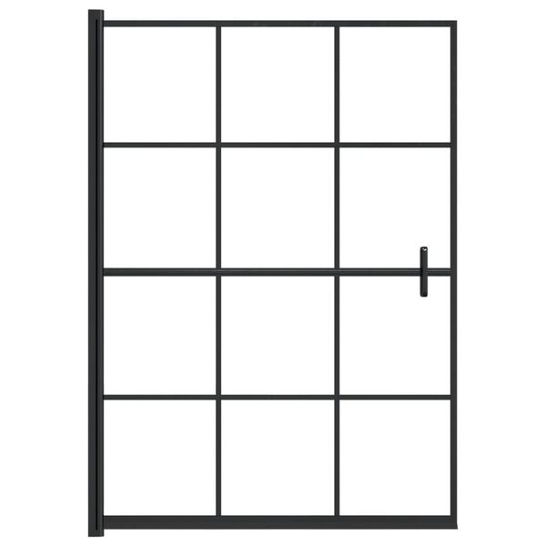vidaXL Douchewand 100x140 cm ESG zwart