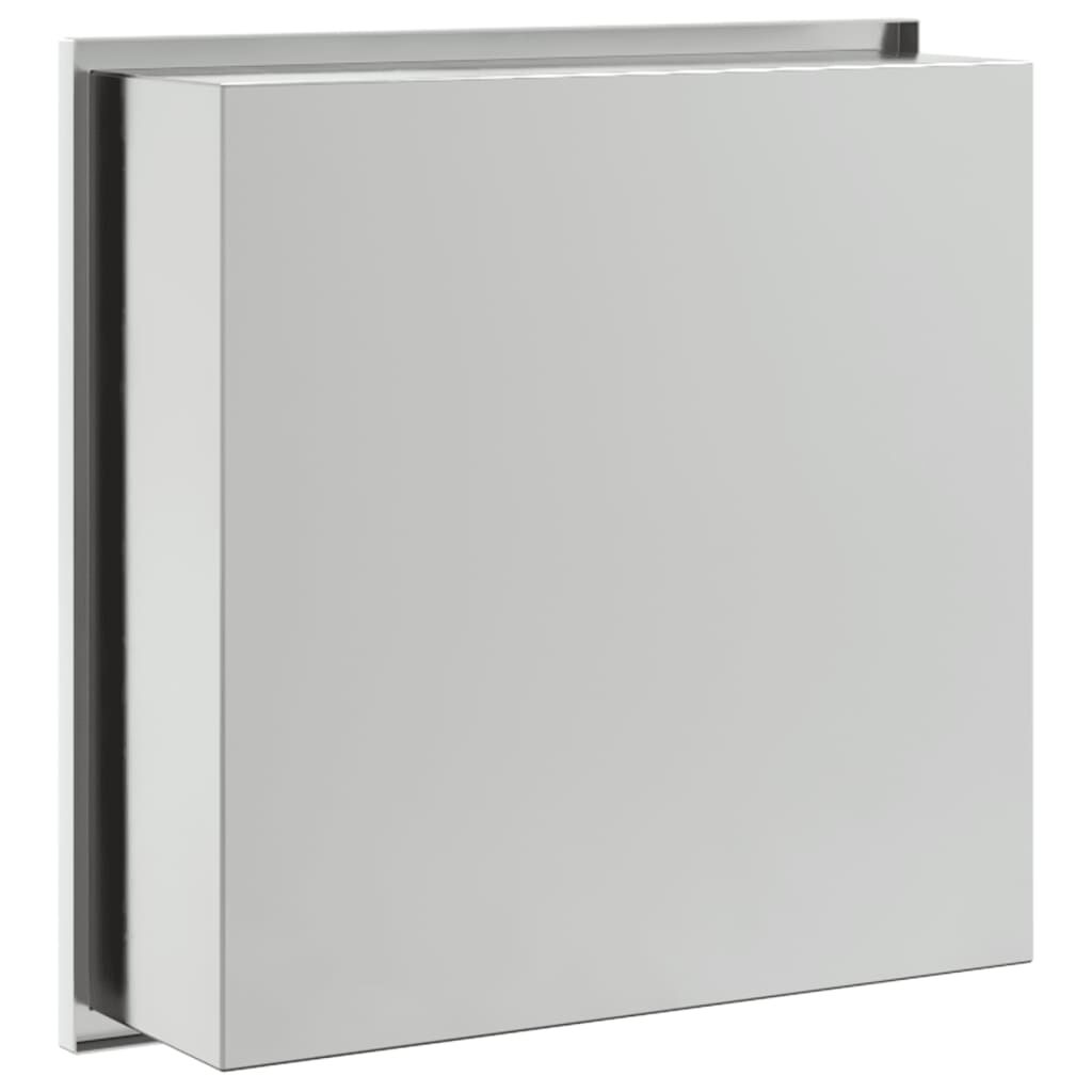 vidaXL Douchenis 32x32x9 cm roestvrijstaal geborsteld zilverkleurig