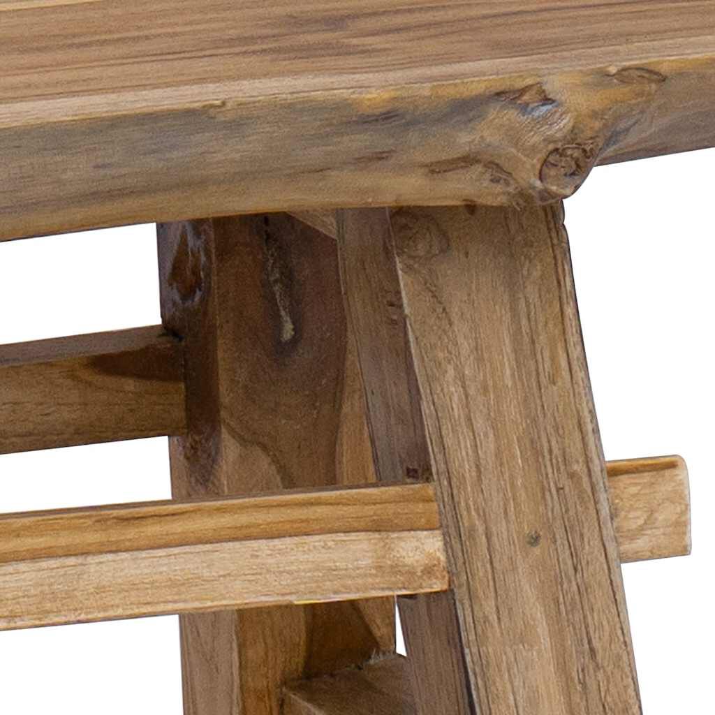 vidaXL Bank 100x28x43 cm gemengd gerecycled hout en massief teakhout