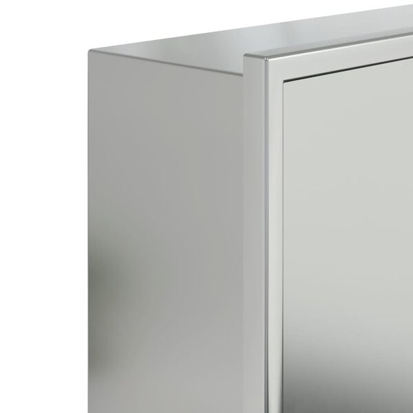 vidaXL Douchenis 32x32x9 cm roestvrijstaal geborsteld zilverkleurig