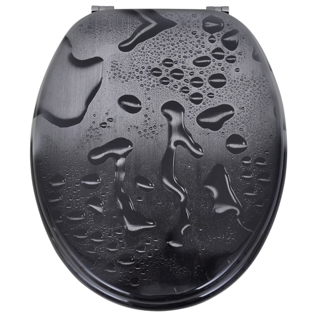 Toiletbril van MDF met waterdruppel dessin