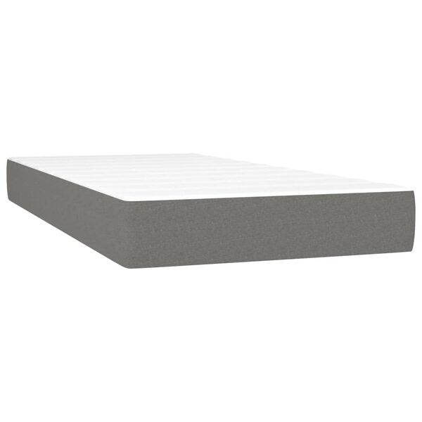 vidaXL Pocketveringmatras 80x200x20 cm stof donkergrijs