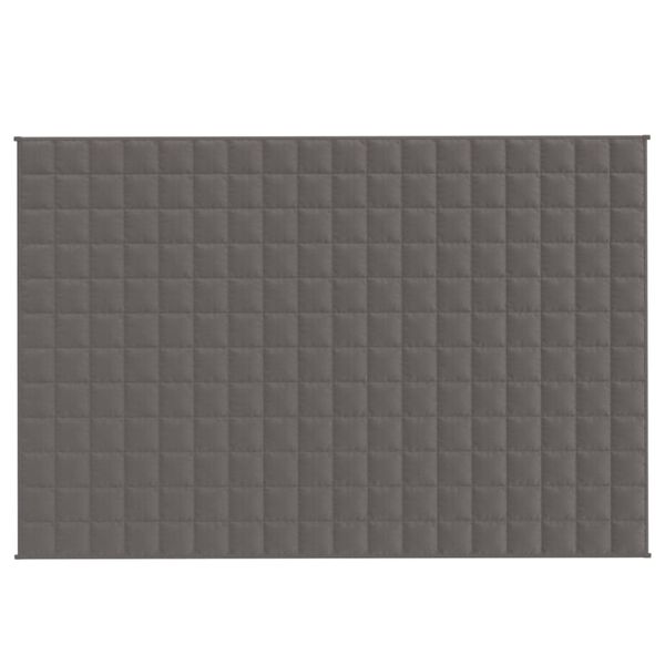 vidaXL Verzwaringsdeken 120x180 cm 9 kg stof grijs