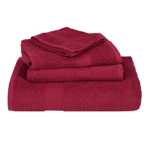 vidaXL Zeepdoekjes 2 st 30x30 cm 360 g/m² 100% katoen bordeauxrood
