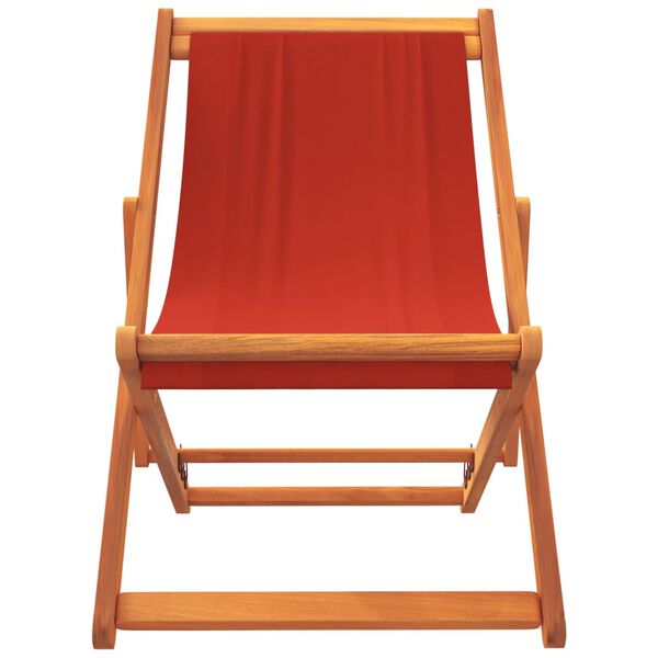 vidaXL Strandstoelen 2 st inklapbaar stof rood