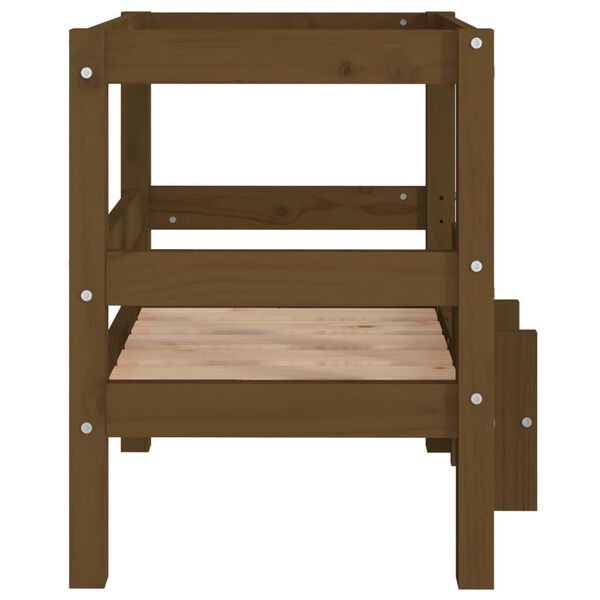 vidaXL Hondenmand 55,5x53,5x60 cm massief grenenhout honingbruin