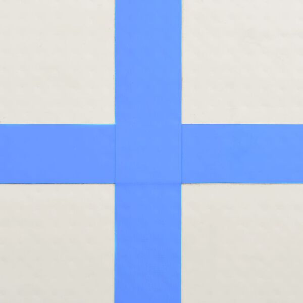 vidaXL Gymnastiekmat met pomp opblaasbaar 60x100x10 cm PVC blauw