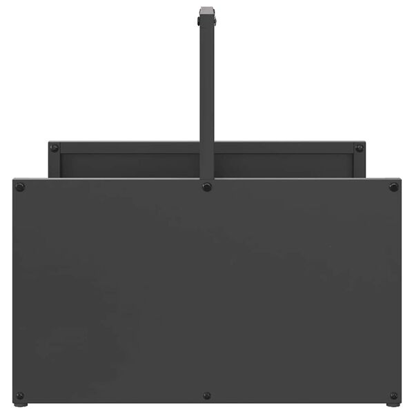 vidaXL Brandhoutrek 40x40x40 cm koudgewalst staal zwart