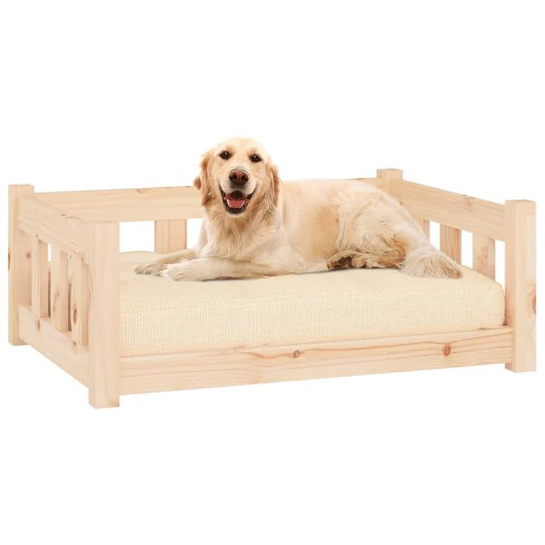 vidaXL Hondenmand 75,5x55,5x28 cm massief grenenhout