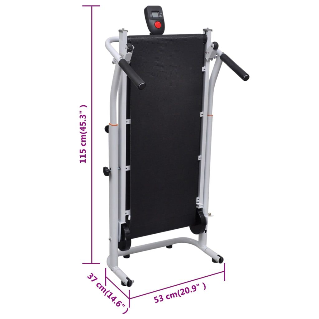 vidaXL Mini-loopband inklapbaar 93x36 cm zwart