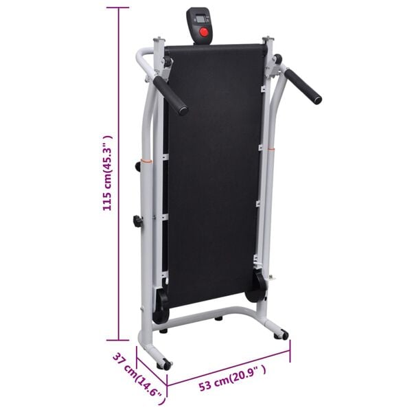 vidaXL Mini-loopband inklapbaar 93x36 cm zwart
