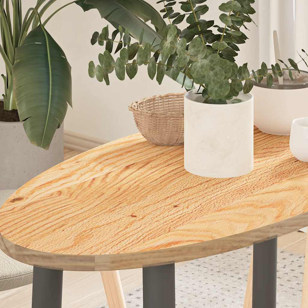 vidaXL Tafelblad 80x40x2 cm ovaal massief eikenhout