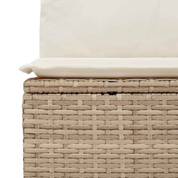 vidaXL 8-delige Loungeset met kussens poly rattan acacia beige