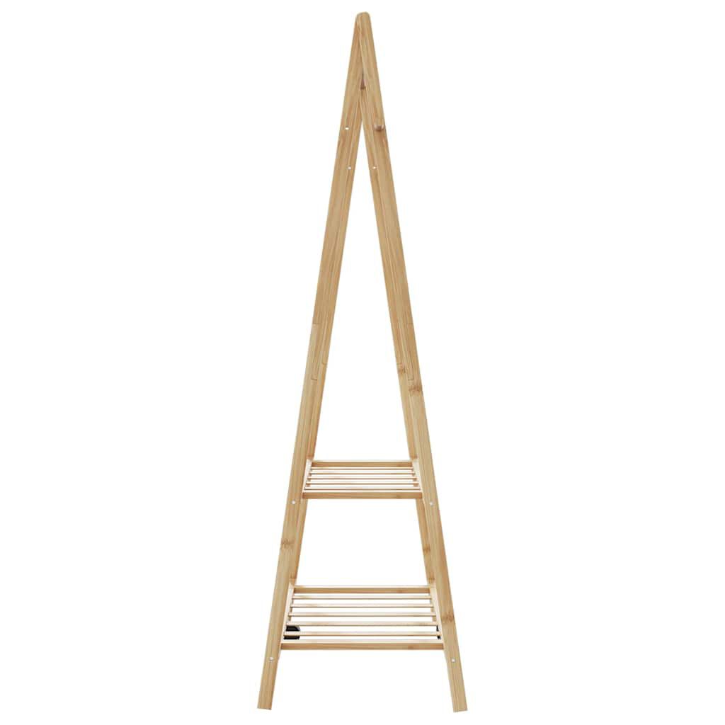 vidaXL Kledingrek met schappen 96x45,5x150,5 cm bamboe