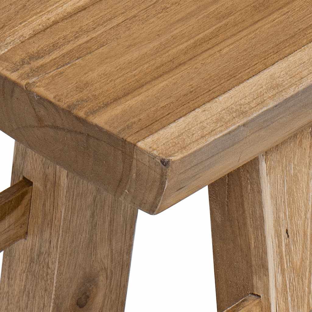 vidaXL Bank 100x28x43 cm gemengd gerecycled hout en massief teakhout