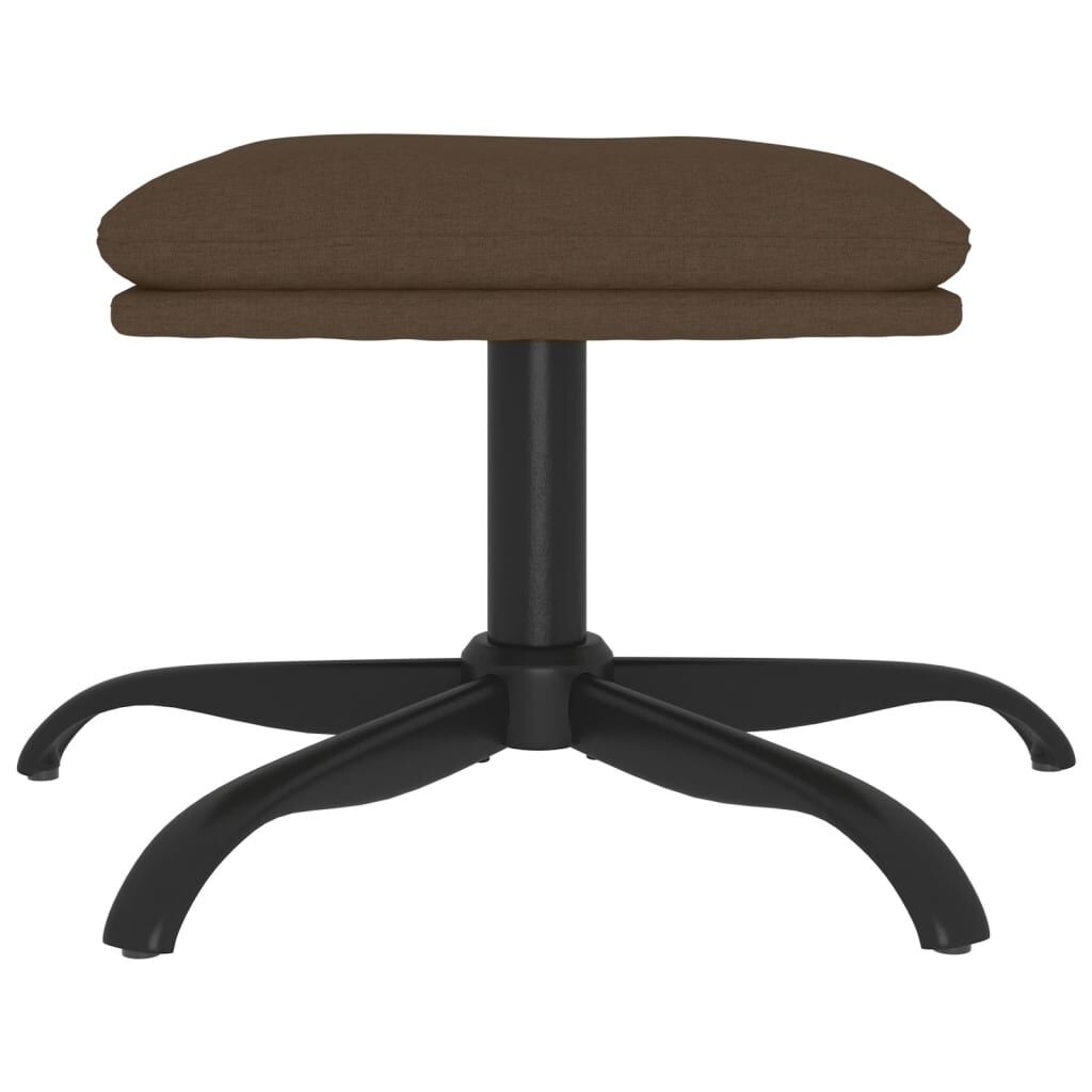 vidaXL Voetenbank 60x60x36 cm stof bruin