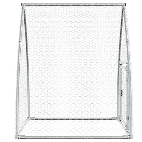 vidaXL Kippenhok 100x105x120 cm gegalvaniseerd staal zilverkleurig