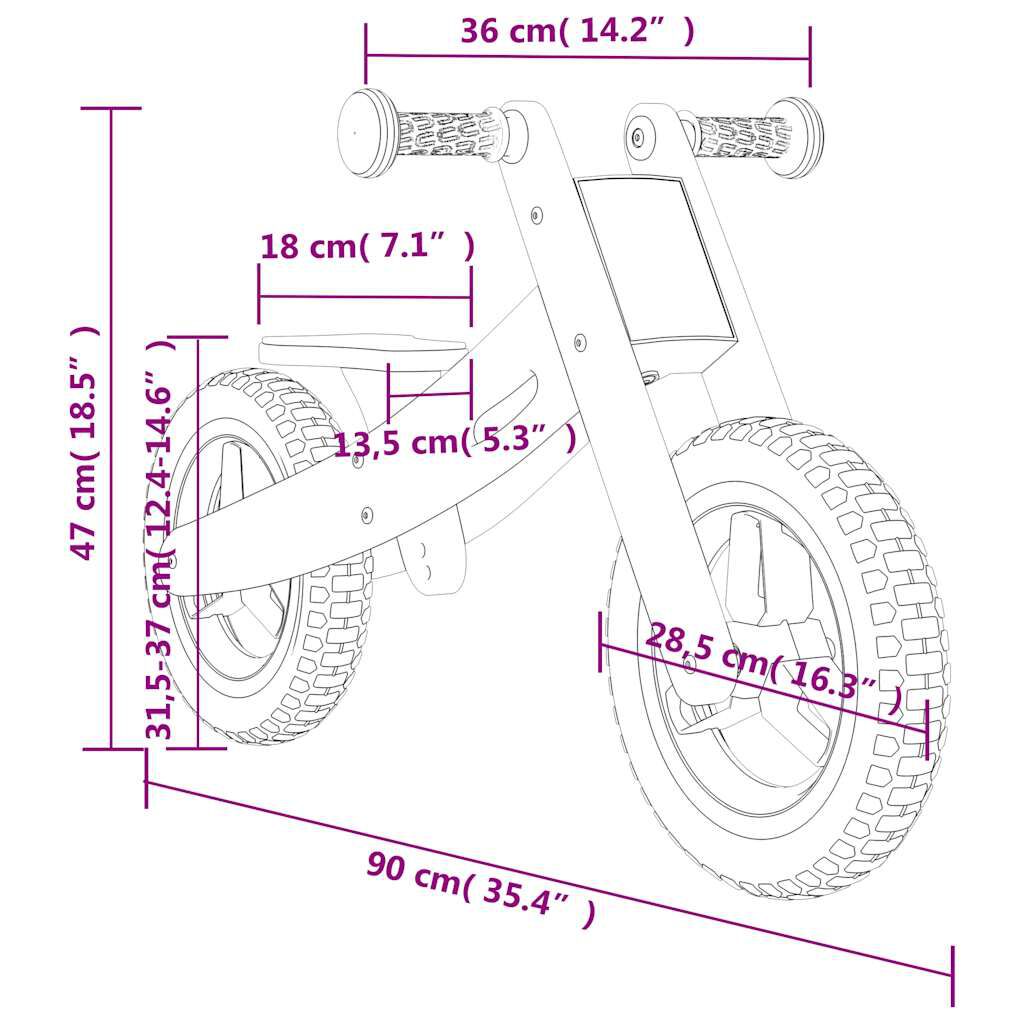vidaXL Loopfiets voor kinderen roze