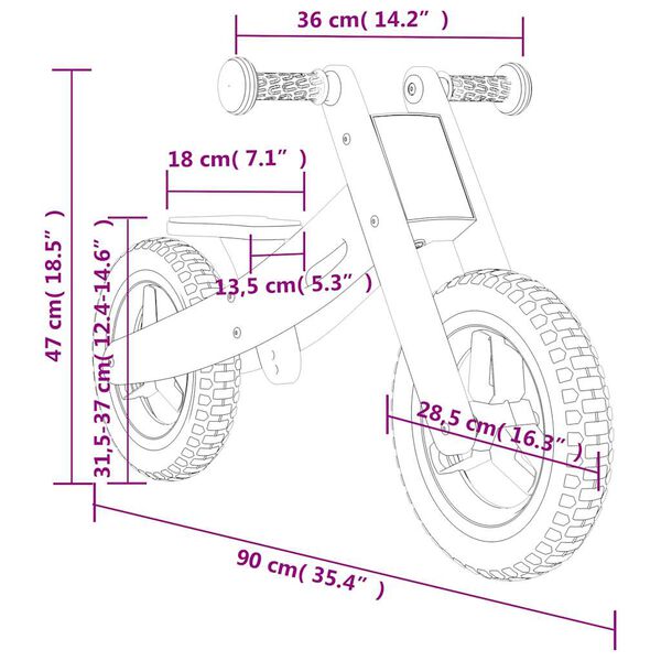 vidaXL Loopfiets voor kinderen roze