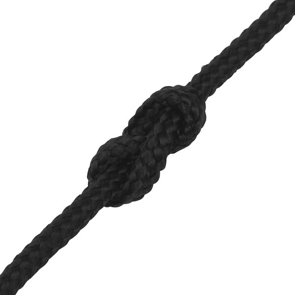 vidaXL Boottouw 2 mm 25 m polypropeen zwart