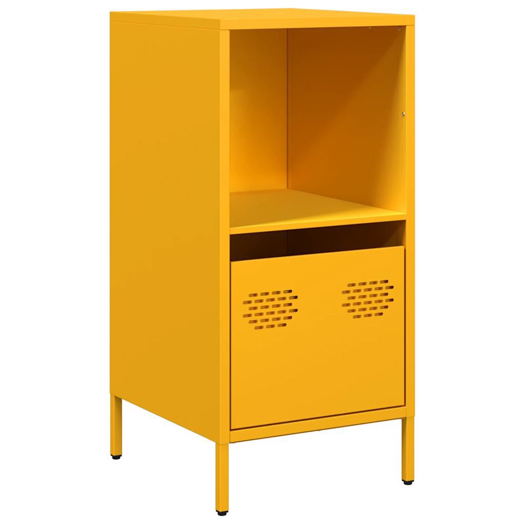 vidaXL Dressoir 35x39x73,5 cm koudgewalst staal mosterdgeel