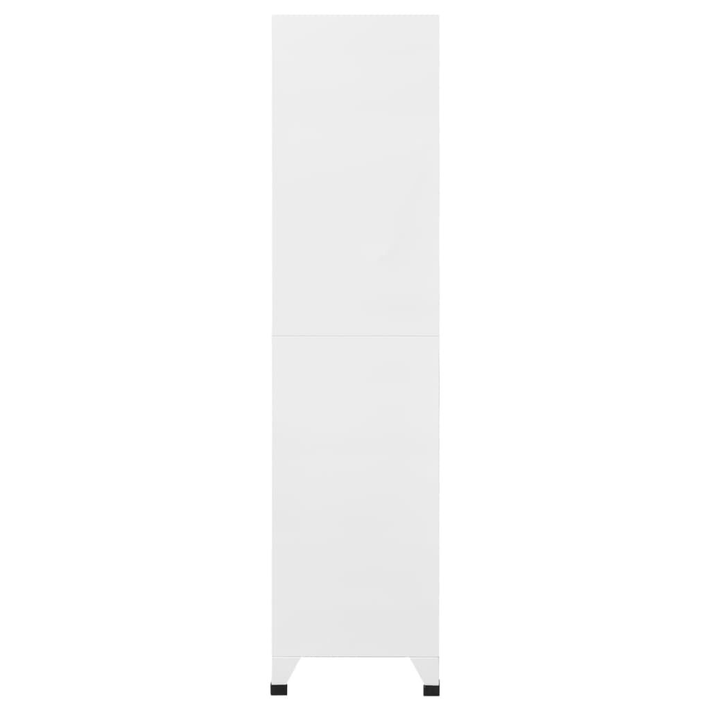 vidaXL Lockerkast 90x45x180 cm staal wit