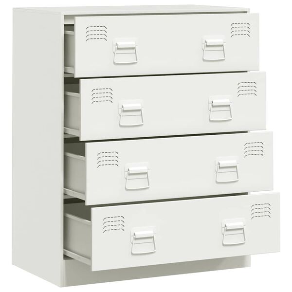 vidaXL Dressoir 67x39x83 cm staal wit