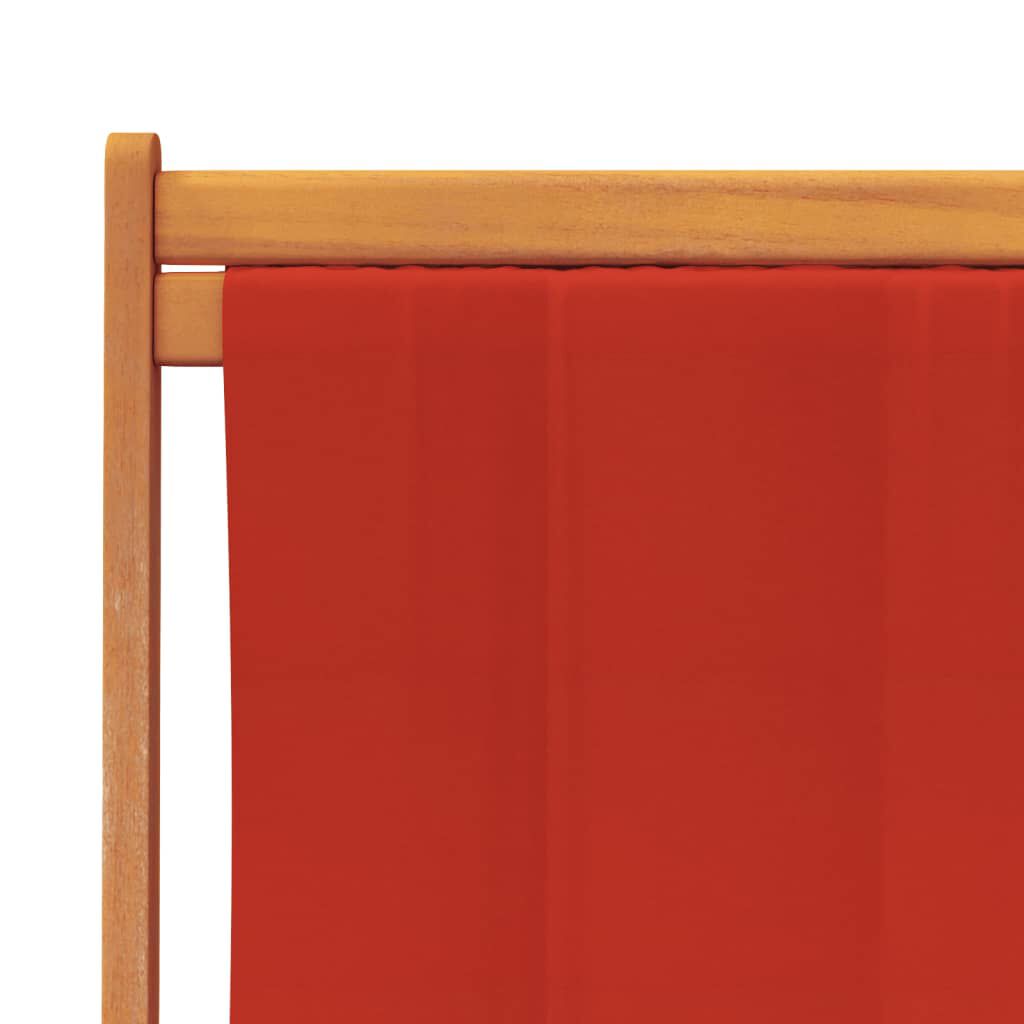 vidaXL Strandstoelen 2 st inklapbaar stof rood