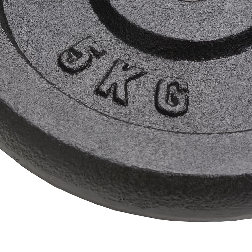 vidaXL Halterschijven 4 st 2x10 kg en 2x5 kg gietijzer