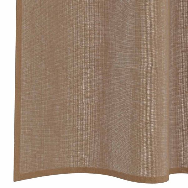 vidaXL Gordijnen voile met lussen 2 st 140x260 cm lichtbruin