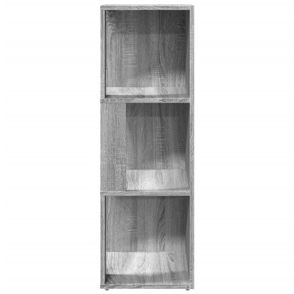 vidaXL Hoekkast 33x33x100 cm bewerkt hout grijs sonoma eikenkleurig