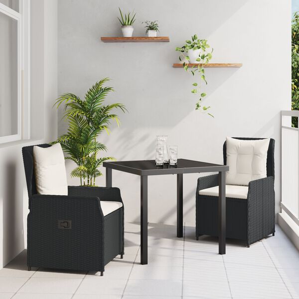 vidaXL 5-delige tuinset beige poly rattan