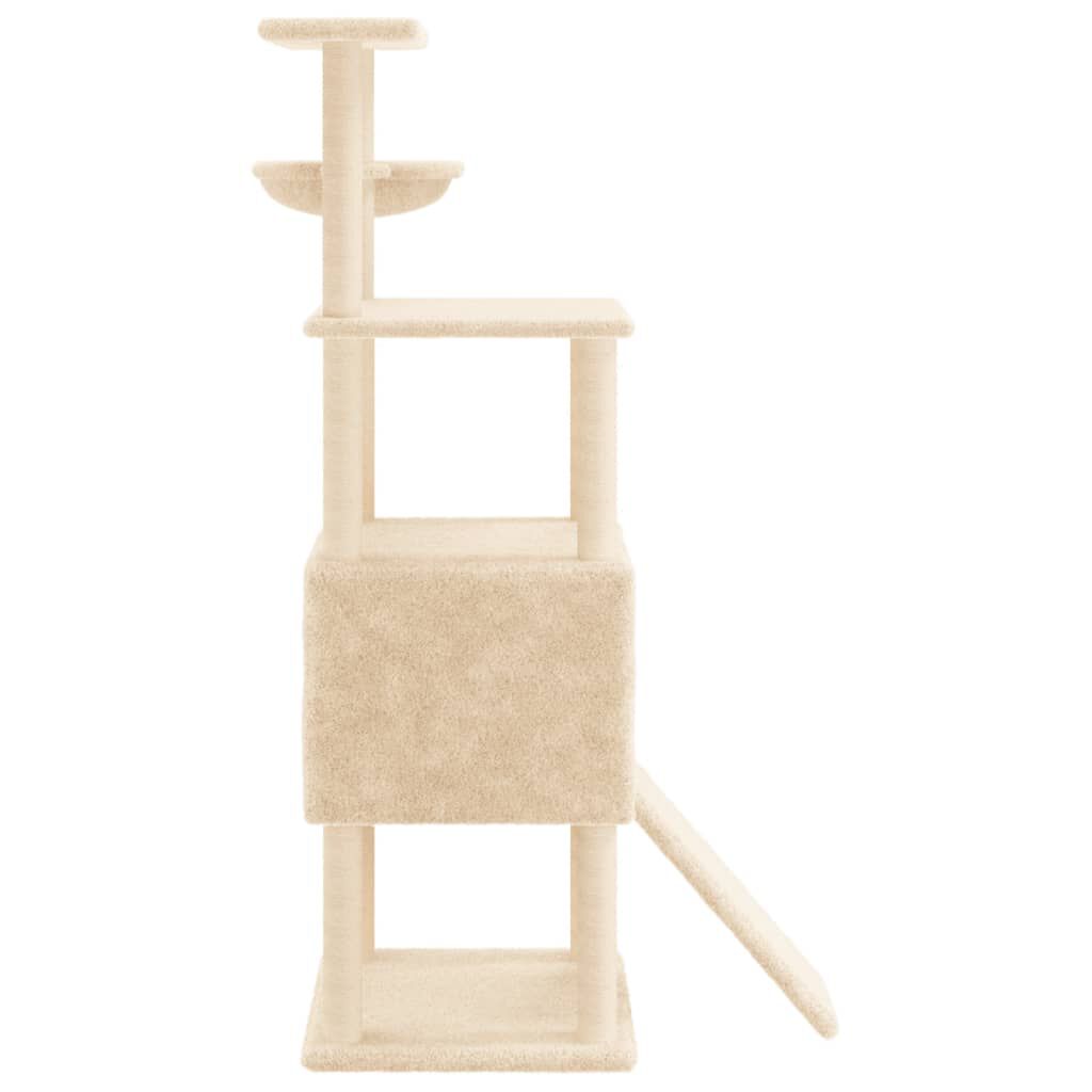 vidaXL Kattenmeubel met sisal krabpalen 153 cm crèmekleurig