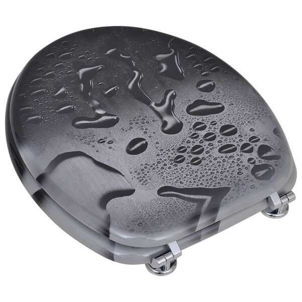 Toiletbril van MDF met waterdruppel dessin