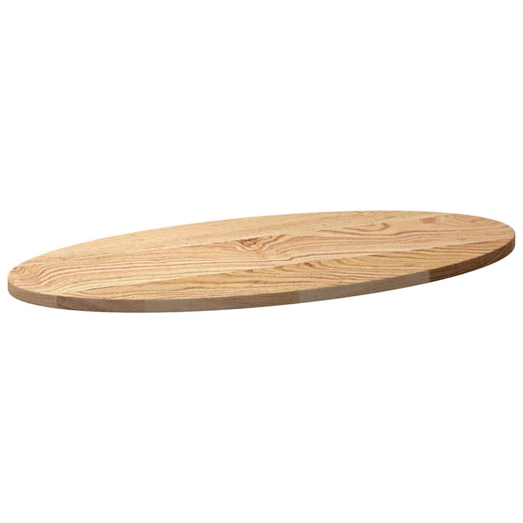 vidaXL Tafelblad 80x40x2 cm ovaal massief eikenhout