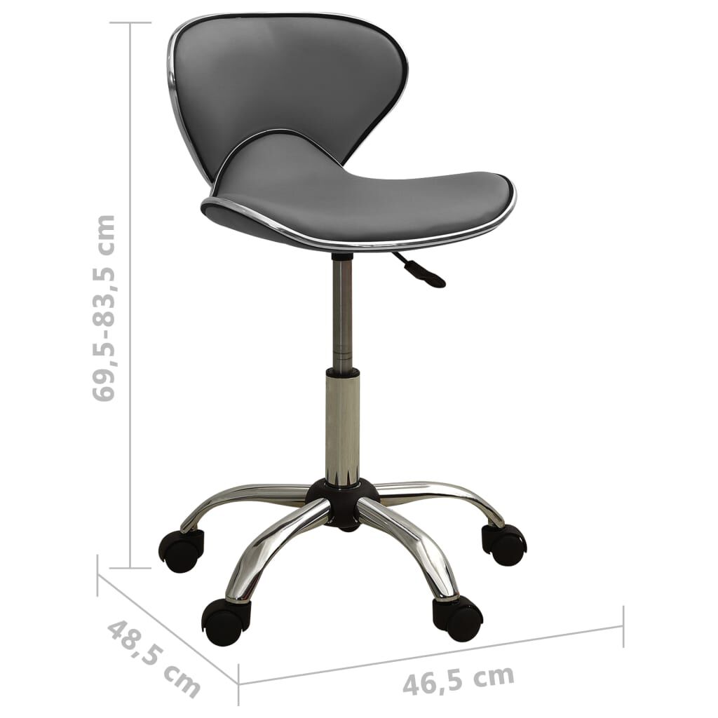 vidaXL Salonkruk kunstleer grijs