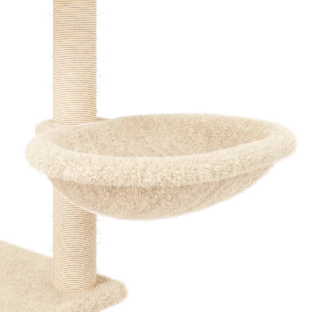 vidaXL Kattenmeubel met sisal krabpalen 153 cm crèmekleurig