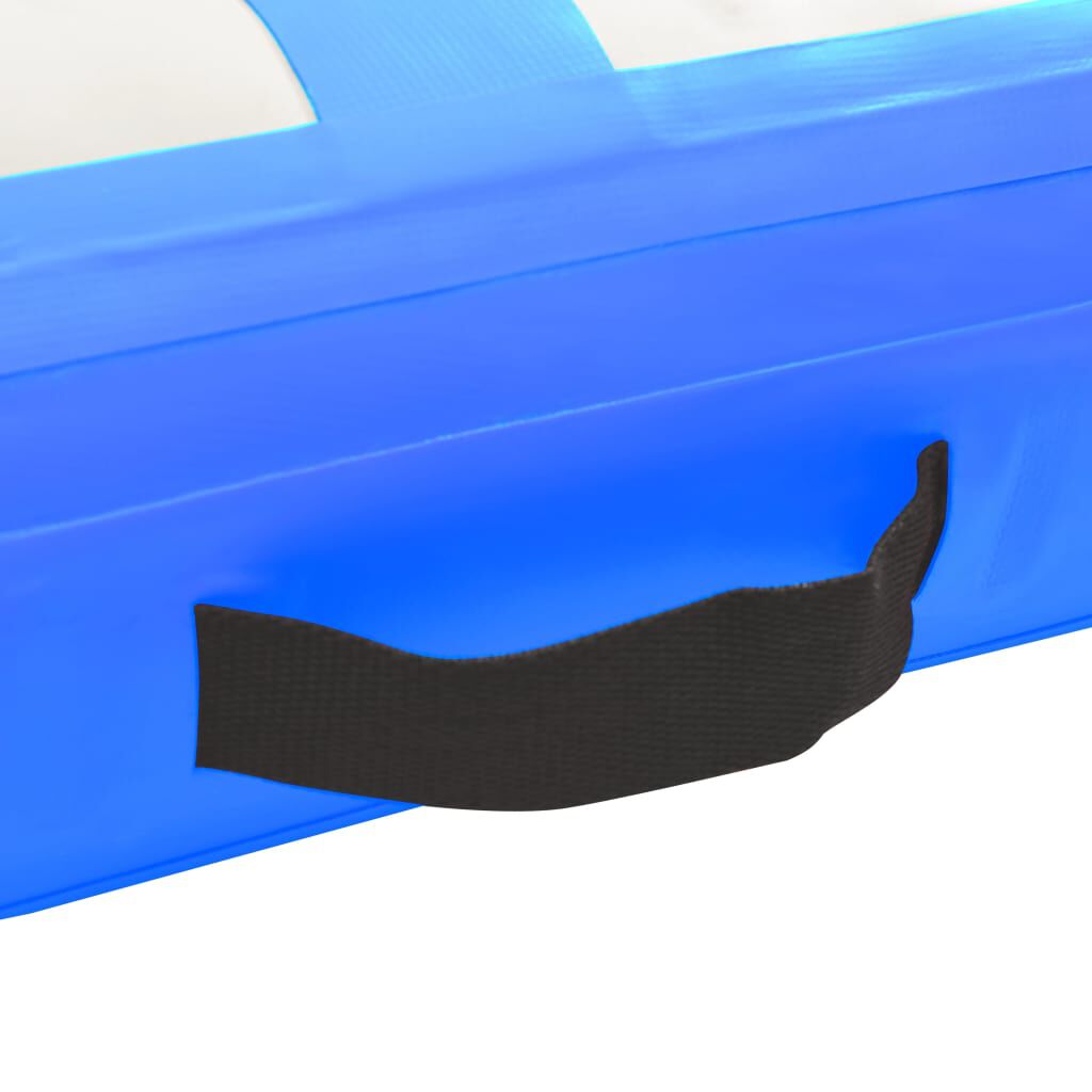 vidaXL Gymnastiekmat met pomp opblaasbaar 60x100x10 cm PVC blauw